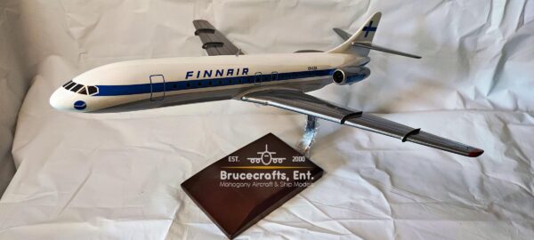 Sud Aviation Super Caravelle Finnair Aircraft with detailed craftsmanship.